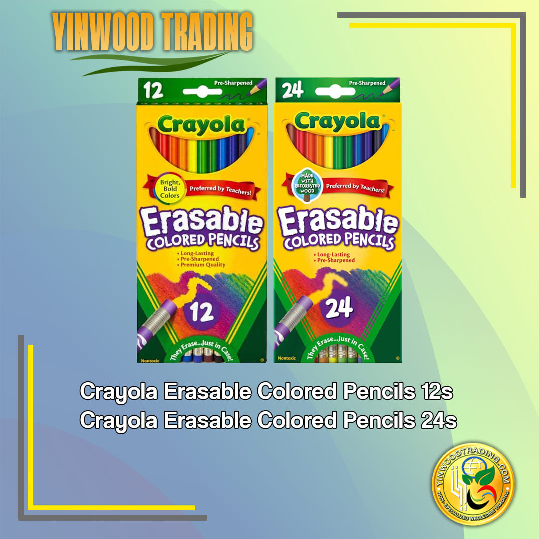CRAYOLA ERASABLE COLORED PENCILS