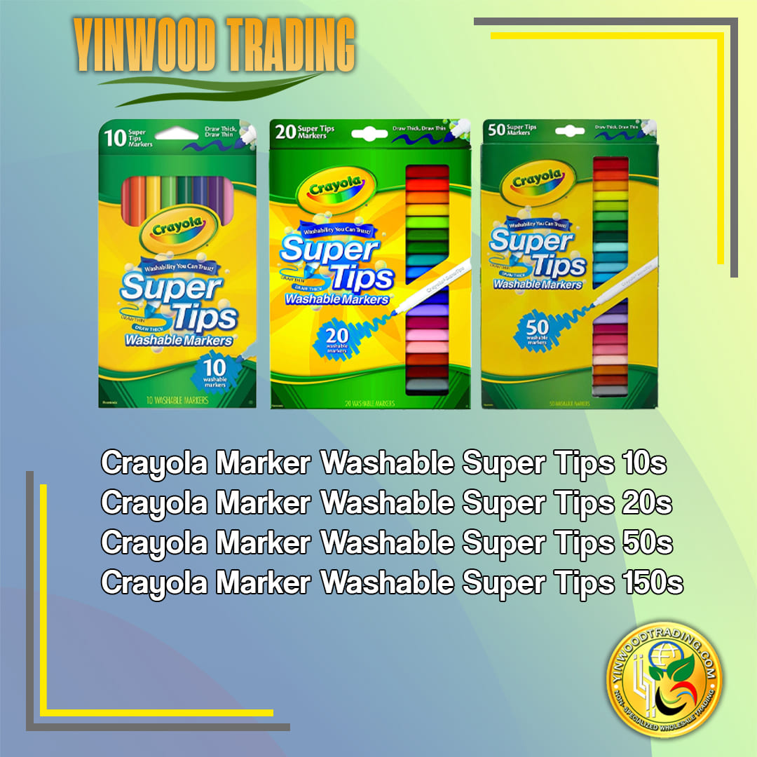 CRAYOLA MARKER WASHABLE SUPER TIPS