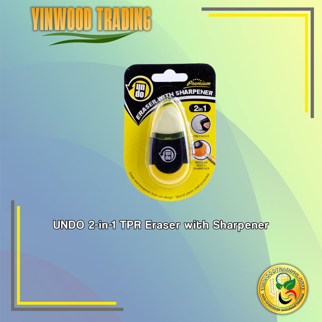 UNDO 2IN1 TPR ERASER WITH SHARPENER