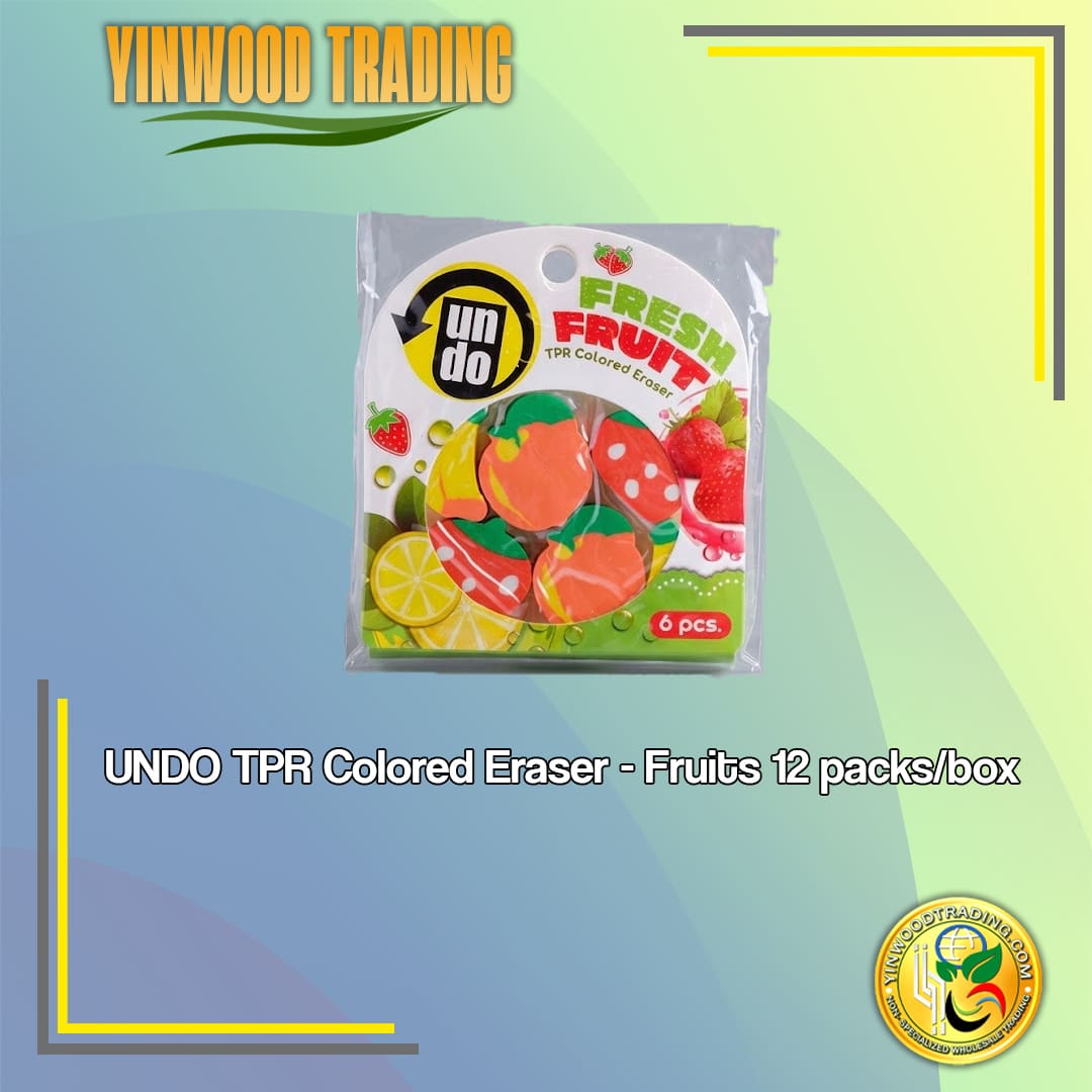 UNDO TPR COLORED ERASER FRUITS